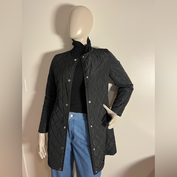 ALESSANDRO MANZONI Quilted Black Jacket – Size 42 - Picture 4 of 11